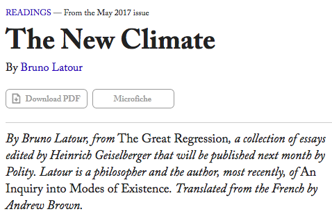Trump, cambio climático y refugiados: élites contra la salud pública. Por Bruno Latour